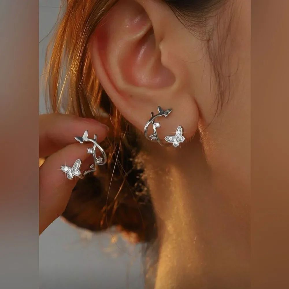 Butterfly Hoop Earrings #2098
